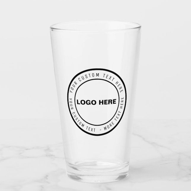 Verre Custom Logo & Text Beer Glass | Personalised Gift (Devant)