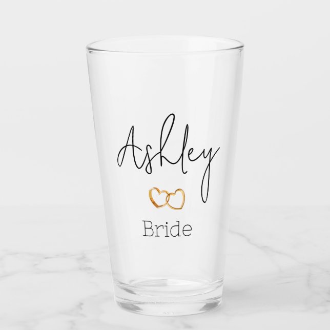 Verre Customizable Wedding Bride Glass Tumbler (Devant)