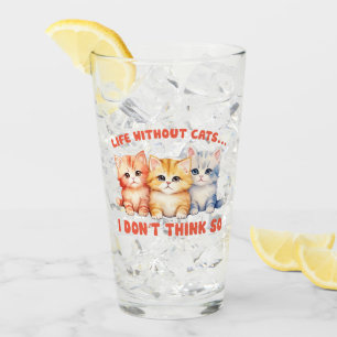 Verre Cute Chatons Colorés - Vie Sans Chats?