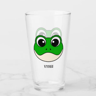 Verre Cute grenouille souriante