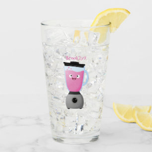 Verre Cute happy food mixender cuisine appareil dessin a