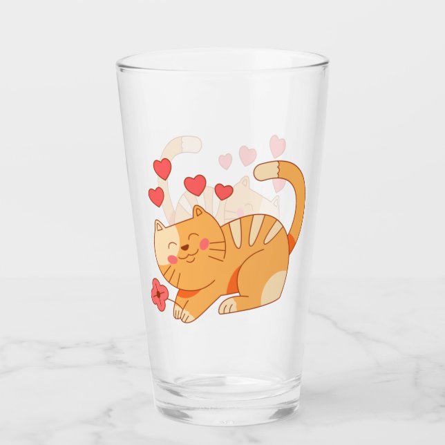 Verre Cute Lote Orange Tabby Kitten (Devant)