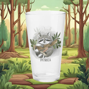 Verre cute raccoon lover ajouter un nom