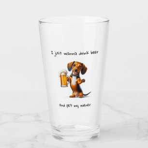 Verre Dachshund drôle