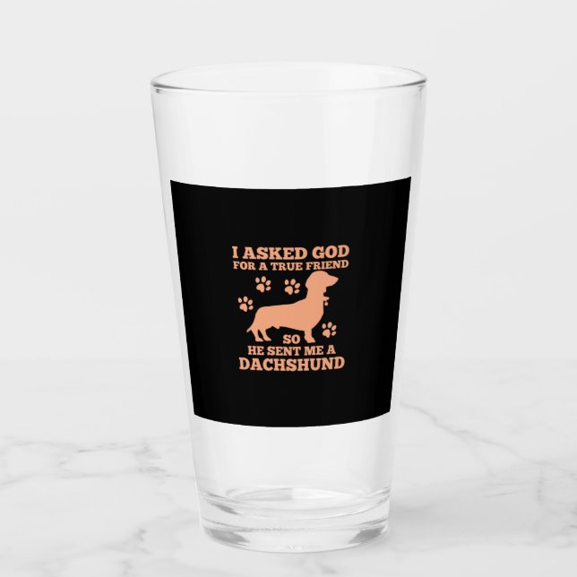 Verre Dachshund Est Mon Vrai Ami (Devant)