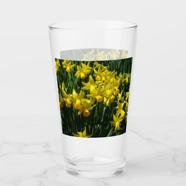 Verre Daffodiles Jaunes I Fleurs De Printemps Cheveux (Devant)
