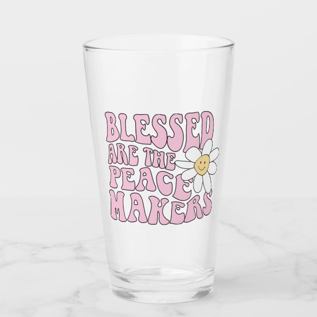 Verre Daisy et les artisans de la paix Slogan (Devant)