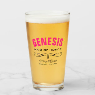 VERRE DAME D'HONNEUR PERSONNALISÉE POUR LA FÊTE DE MARIA