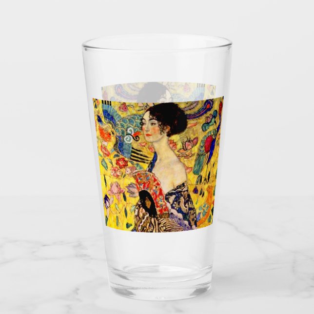 Verre Dame Gustav Klimt avec ventilateur (Devant)