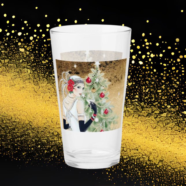 Verre Dame vintage rétro Art déco (Créateur téléchargé)