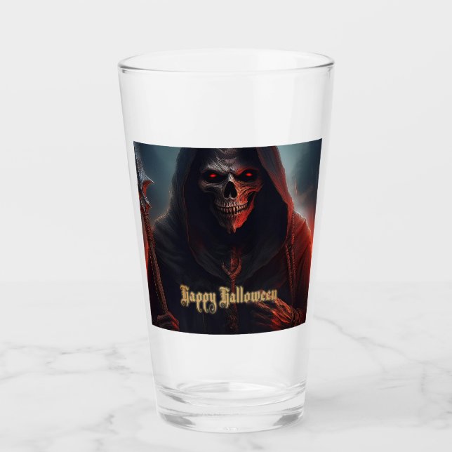 Verre Dans l'ombre de la Faucheuse - Halloween (Devant)