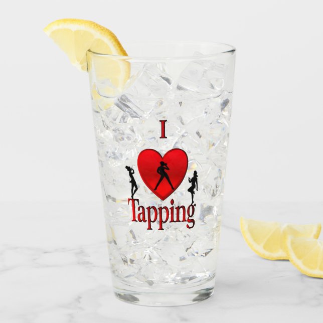 Verre Danse I Heart Tap (Devant glace)