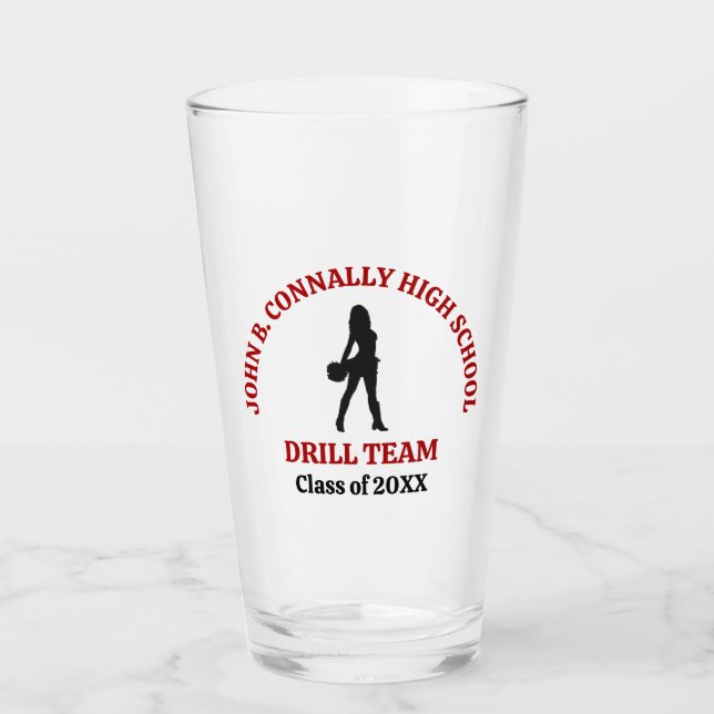 Verre Danseuse de l'équipe de drill de l'école secondair (Devant)