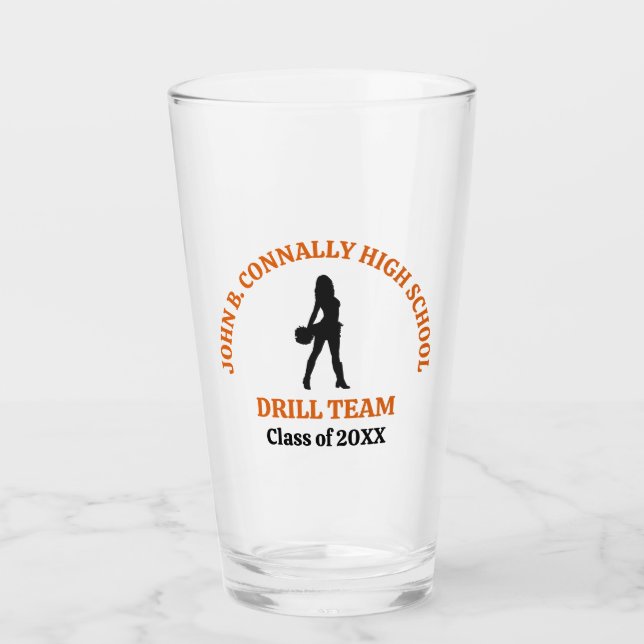Verre Danseuse de l'équipe de drill de l'école secondair (Devant)