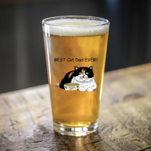 Verre Dat du père Calico Chat