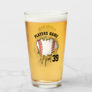Verre de baseball déchiré