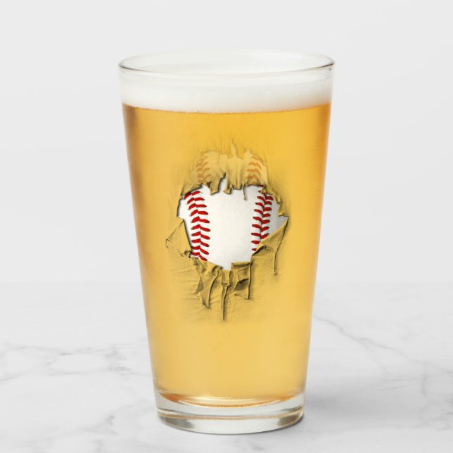 Verre de baseball déchiré (Devant (rempli))