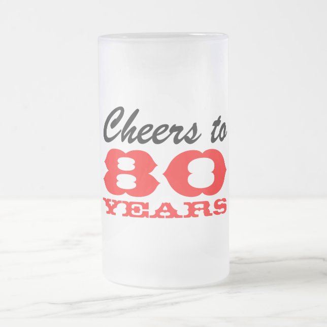 Verre de bière 80e anniversaire | Mug cadeau pour  (Centre)