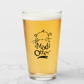 Verre de bière avec le logo fou de loutre