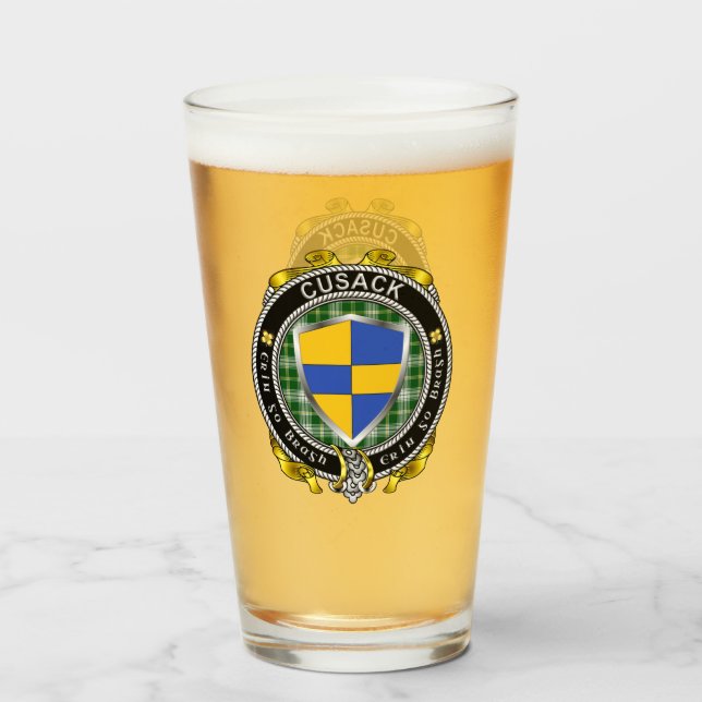 Verre de bière Cusack Irish Shield (Devant (rempli))
