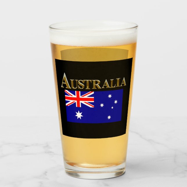VERRE DE BIÈRE D'AUSTRALIE (Devant (rempli))