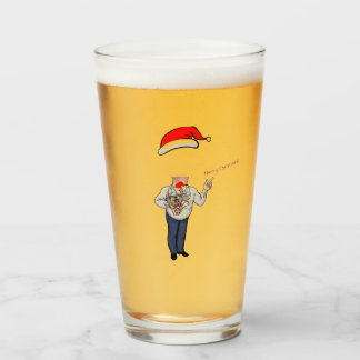 Verre de bière de Noël Ajoutez votre visage!