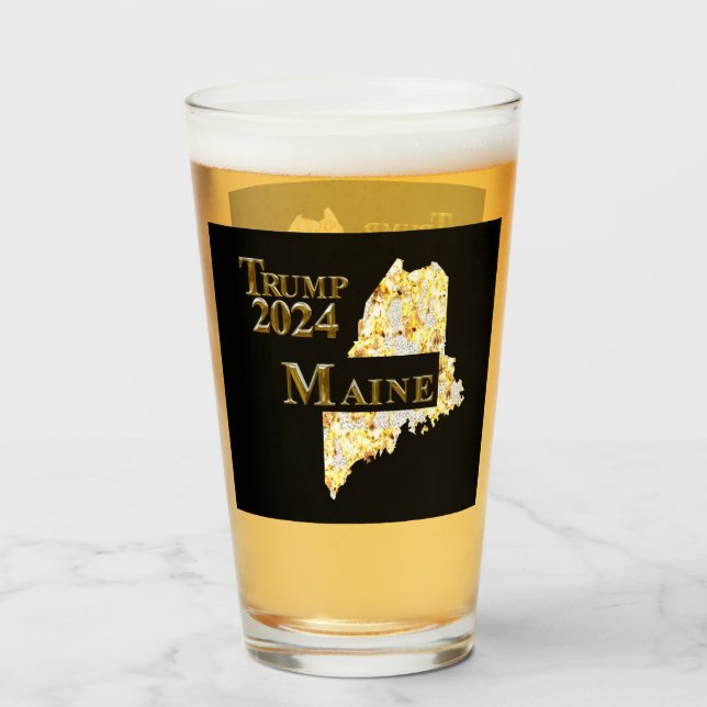 VERRE DE BIÈRE MAINE (Devant (rempli))