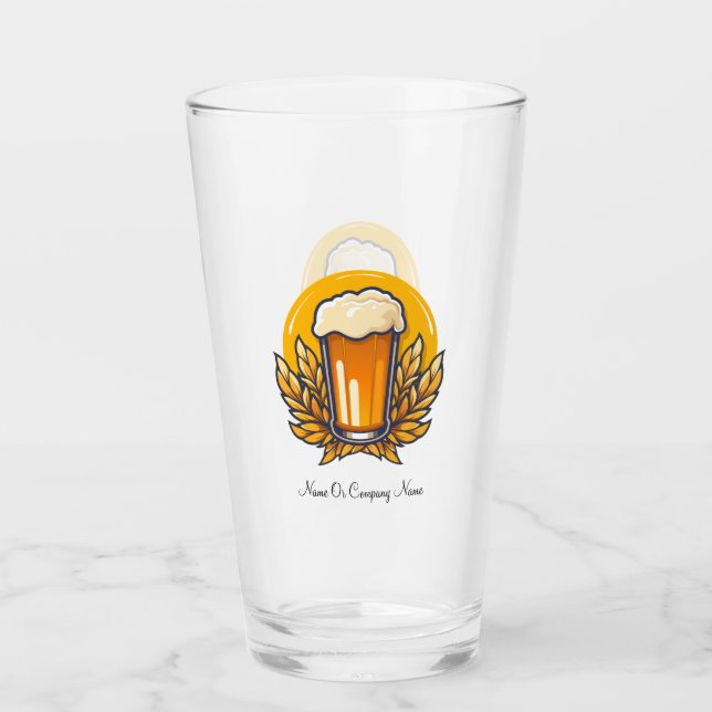 Verre de bière personnalisé avec nom (Devant)