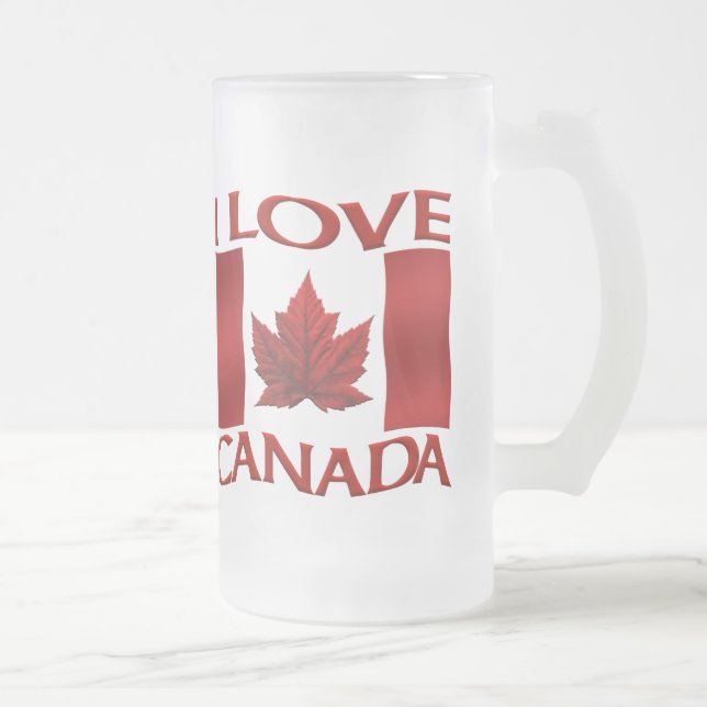Verre de bière souvenir Canada Canettes et tasses (Droit)