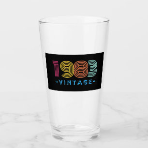 Verre de bière Vintage 1983 - Cadeau- Retro