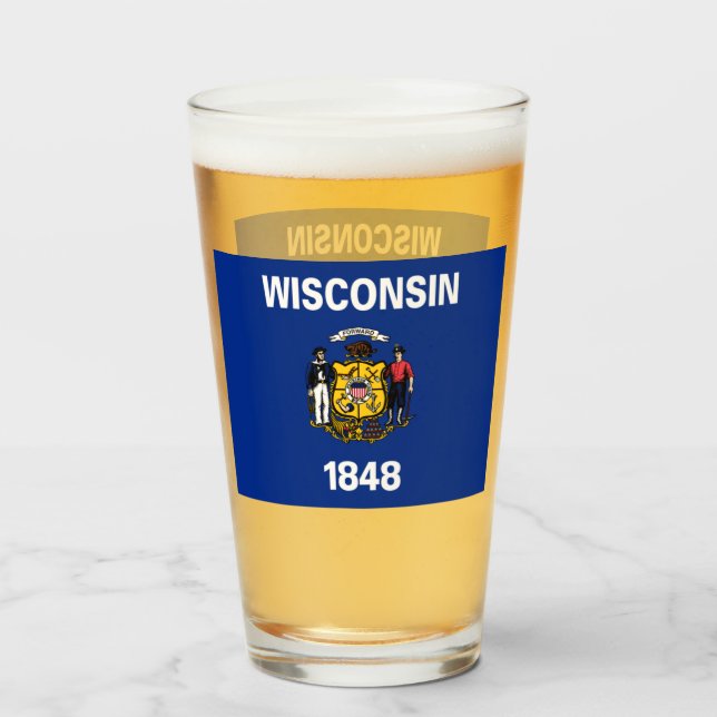 VERRE DE BIÈRE WISCONSIN (Devant (rempli))