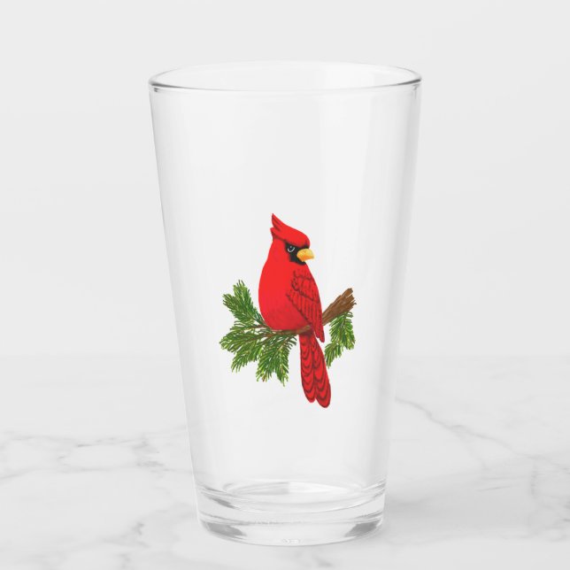 Verre de boissons, cardinal rouge, verrerie, (Devant)