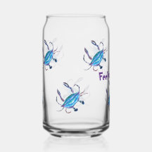 Verre de canne sur mesure - Crabes bleus "Sentent 