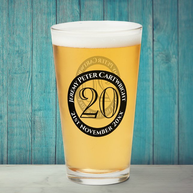 Verre de célébration d'anniversaire 20 ans (Créateur téléchargé)