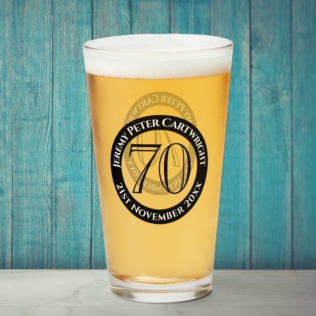 Verre de célébration de 70e anniversaire (Créateur téléchargé)
