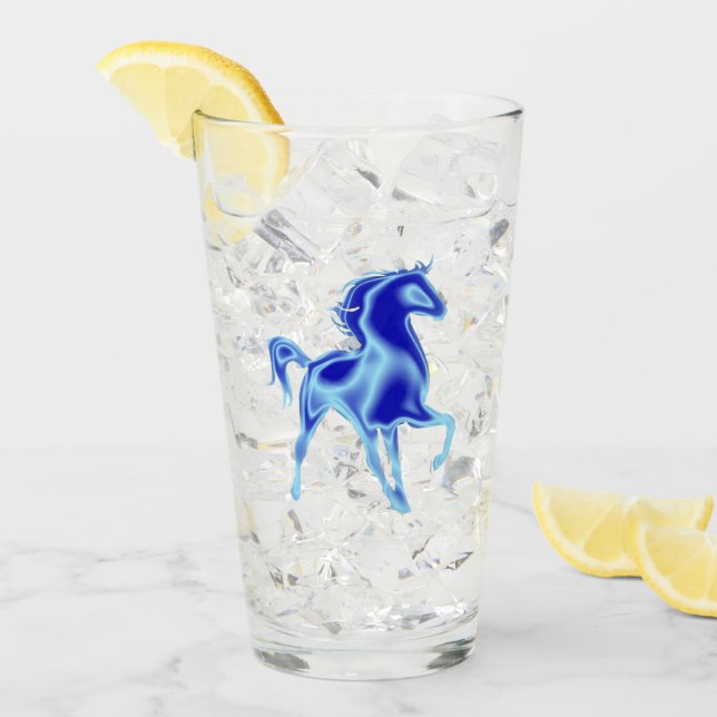 Verre de Cheval Bleu (Devant glace)