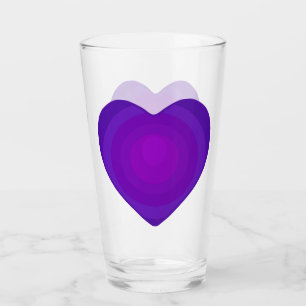 Verre de coeur pourpre