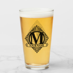 Verre de conception monographique orné