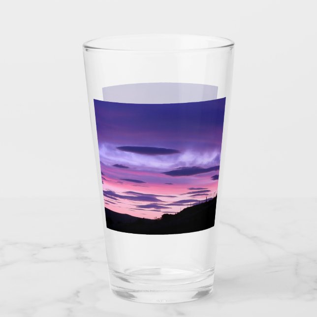 Verre de coucher de soleil d'invasion extraterrest (Devant)