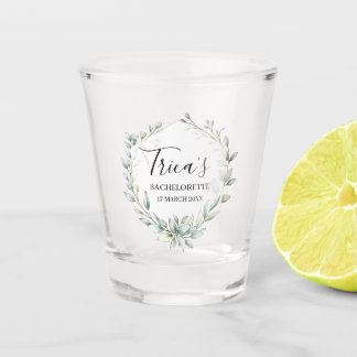 Verre de fête de la Bachelorette florale