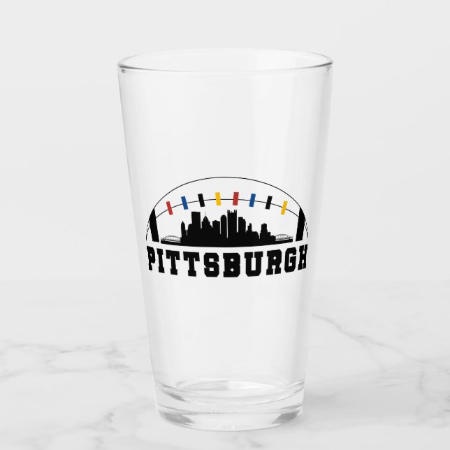 Verre de football Skyline de Pittsburgh (Devant)