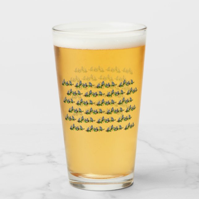 Verre de la fête du perroquet gris d'Afrique (Dos (rempli))