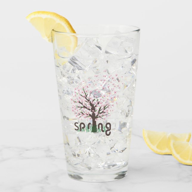 Verre de l'arbre de printemps (Devant glace)