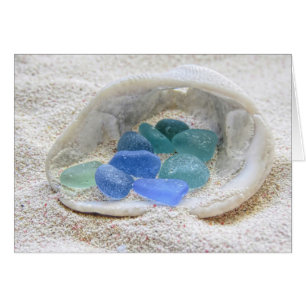 Verre de mer en bleu clair