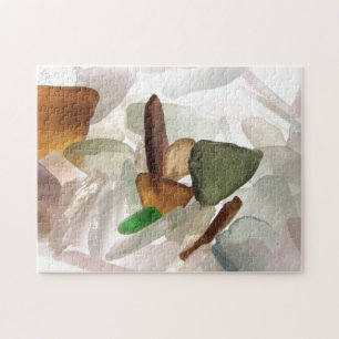 Verre de mer ou puzzle de verre de plage