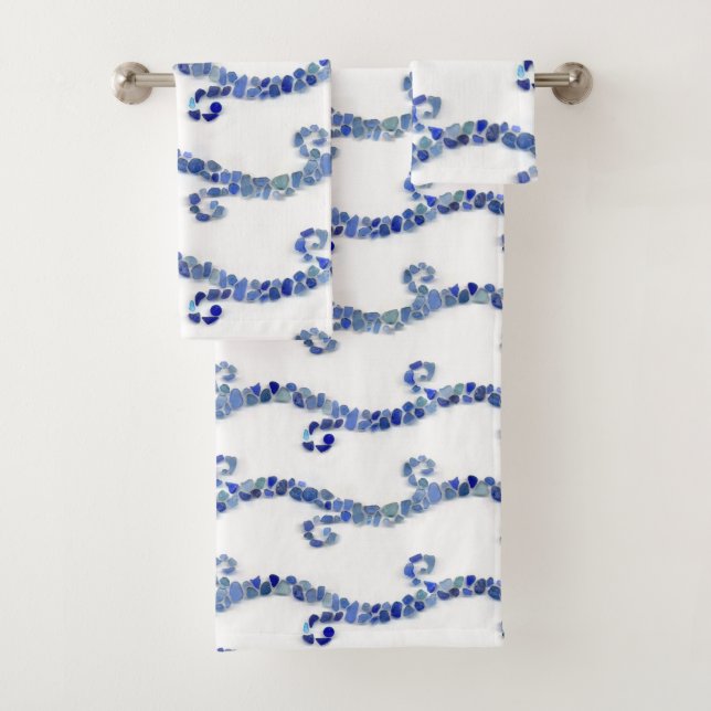 Verre de mer - vagues de bleu (En situation)