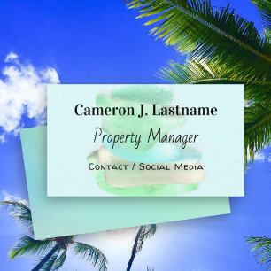 Verre de mer Vert Standard Simple Carte de visite