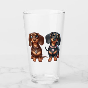 Verre De mignons amis dachshund