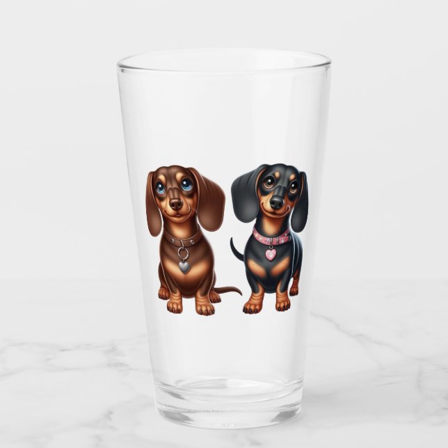 Verre De mignons amis dachshund (Devant)