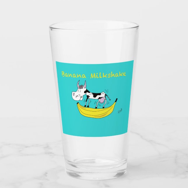 Verre de milk-shake - Vache-banane (Devant)